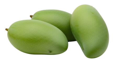 Isolated Green Mangoes