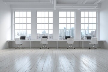 Fototapeta premium Modern open-plan workspace