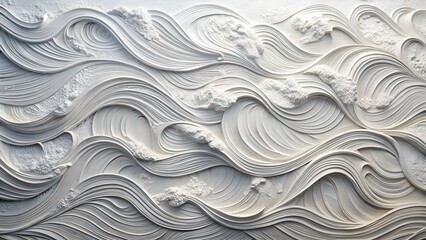 Fototapeta premium Abstract pattern of white waves