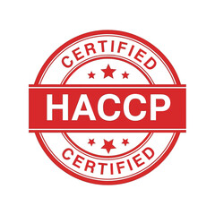 Haccp certified seal stamp food safety quality assurance guarantee symbol vector