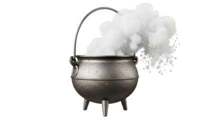 Isolated Cauldron with Smoke