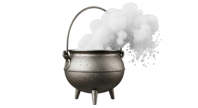 Isolated Cauldron with Smoke