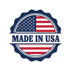 American made emblem badge flag stars stripes seal symbol patriotic united states of america vector