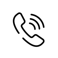 Obraz premium Modern Phone Call Communication Contact Telephone Vector Icon Design for Business Customer Service Applications