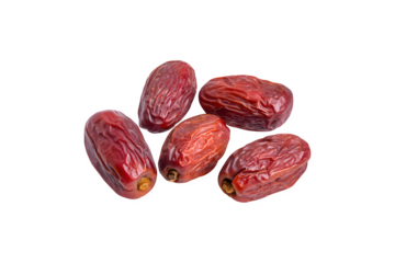Dried red dates arranged for product advertisement photography
