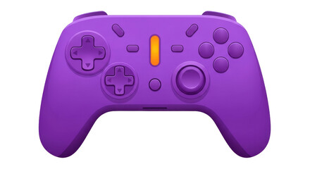 Isolated Purple Gaming Controller