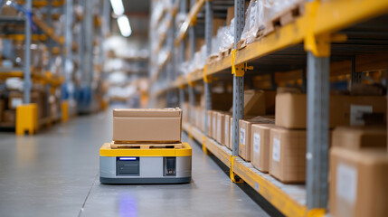 Automated Robot Inventory Replenishment System for Warehouses, highlighting real‑time tracking, warehouse optimization, inventory accuracy and supply chain efficiency.