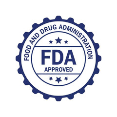 Obraz premium Fda approved seal stamp emblem stamp certificate authenticity guarantee label vector