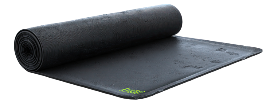 Rolled-up dark gray flexible sheet