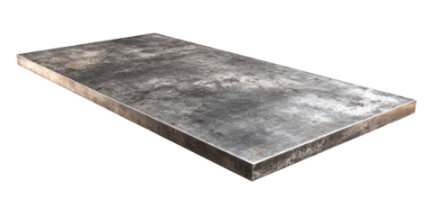 Rectangular slab of weathered gray stone