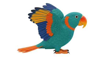 Isolated Colorful Parrot