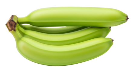 Isolated Green Bananas