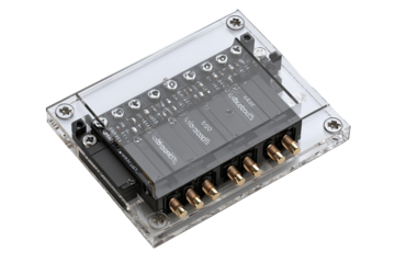 Transparent box housing audio circuit board