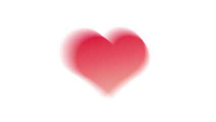 ぼやけたハート　ボカシ　ノイズ入り　グラフィック素材　png