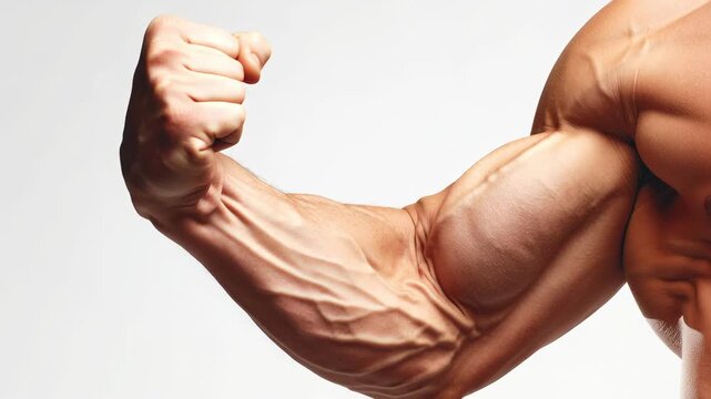Detailed view of muscular arm