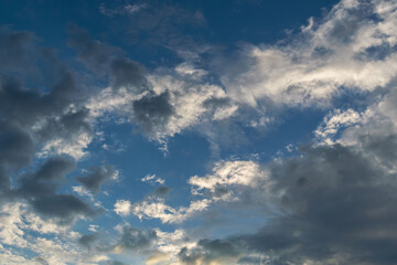 夏の空　夕暮れの時の空と雲241