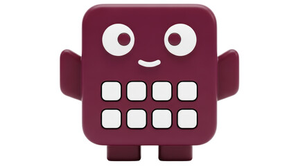Isolated Cartoon Block Character