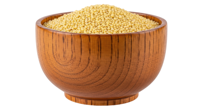 Isolated Bowl of Millet Seeds
