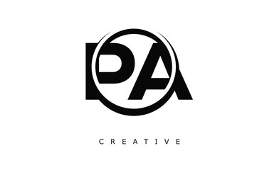 Obraz premium PA Letter Logo - Circular Monogram Emblem with Bold Minimal Design for Modern Branding
