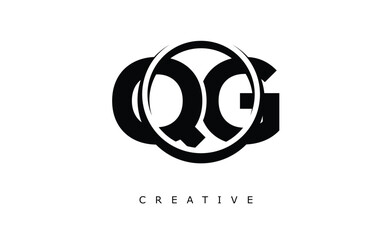 Obraz premium QG Letter Logo - Circular Monogram Emblem with Bold Minimal Design for Modern Branding
