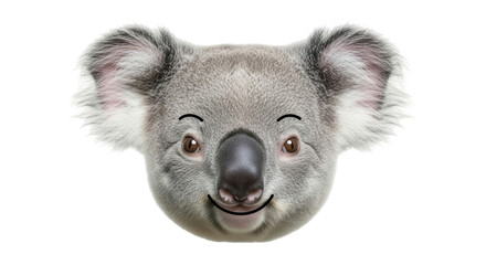 Isolated Koala Head Cartoon