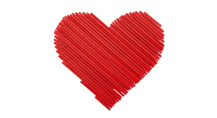 Isolated Red Stick Heart Shape