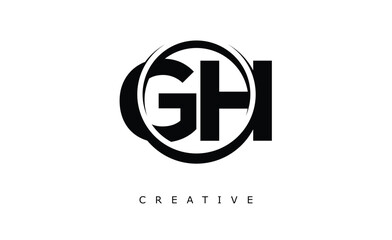Obraz premium GH Letter Logo - Circular Monogram Emblem with Bold Minimal Design for Modern Branding