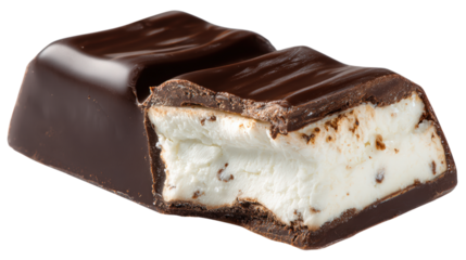 Chocolate Covered Marshmallow Cut in Half Sweet Treat