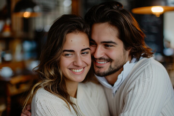 Photo of couple celebrate Valentine's Day, generative ai