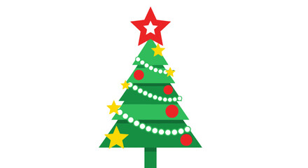 Festive Christmas tree with ornaments, perfect for holiday celebrations and joy