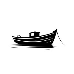 Boat logo icon silhouette watercraft vehicle.