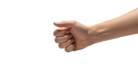 Hand knocking on door on white transparent background, PNG