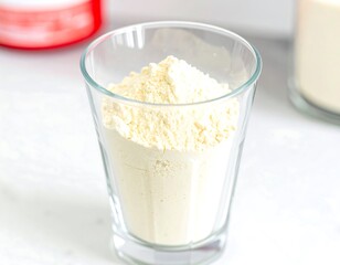 Powdered mix in glass