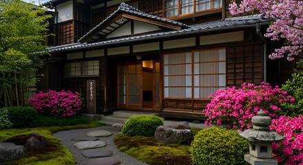 Charming Japan home exterior featuring cultural details and stylish architecture