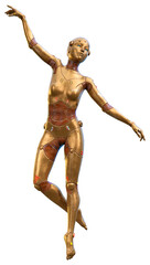 3D Rendering Female Robot on White