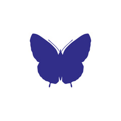 Butterfly vector design  with purple color on white background