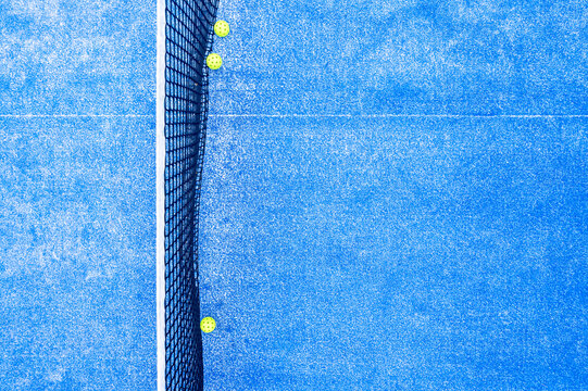 Zenithal View of an Outdoor Padel Game