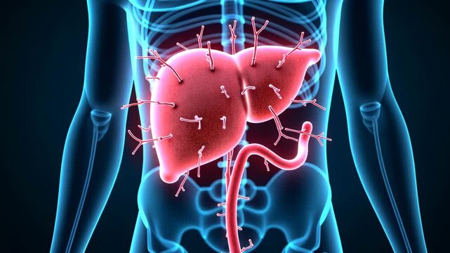 Liver pain, hepatic discomfort, gallbladder issues. Organ health. Hepatocytes regenerate efficiently anew. Biliary blockage impedes digestive enzymes. Healthy tissue supports metabolic balance.