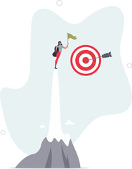 Business target, aiming high goal, objective or purpose, skill or aspiration to achieve target, precision or accuracy concept,life and employment of people.