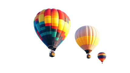Fototapeta premium Hot Air Balloons Ascending into the Open Sky