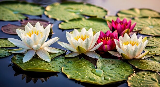 flower, water, lotus, lily, pond, nature, pink, plant, waterlily, water lily, garden, blossom, leaf, beauty, lake, bloom, white, flora, petal, flowers, summer, yellow, aquatic, purple, spring