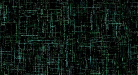 Abstract digital matrix background with glowing lines and data stream effect