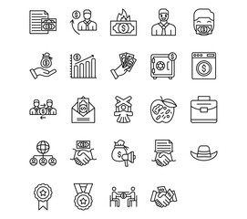 Corruption Line Vector Icons