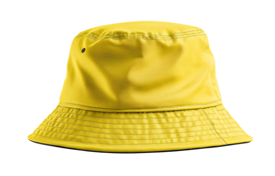 Vibrant yellow bucket hat, perfect for summer style and outdoor fun