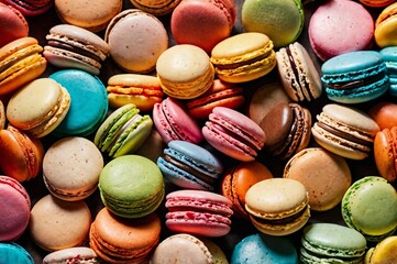 Colorful Assortment of Macarons