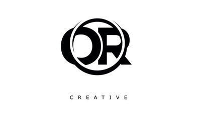 Obraz premium OR Letter Logo - Circular Monogram Emblem with Bold Minimal Design for Modern Branding