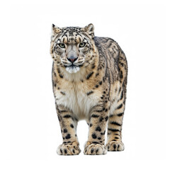 Obraz premium Snow Leopard isolated on white background