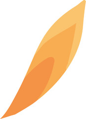 Autumn falling leave. Flying orange foliage from tree on white background isolated vector illustration authors work for your design style