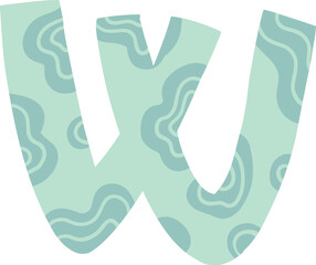 Hand drawn childish capital letters of English alphabet and numbers vector illustration. Funky ABC typography font, decorative preschool typeface, colorful graphic print for education and study