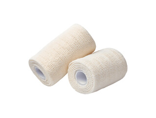 Compression wrap bandage for medical use on a white surface

